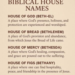 Meaning and Legacy of Biblical House Names