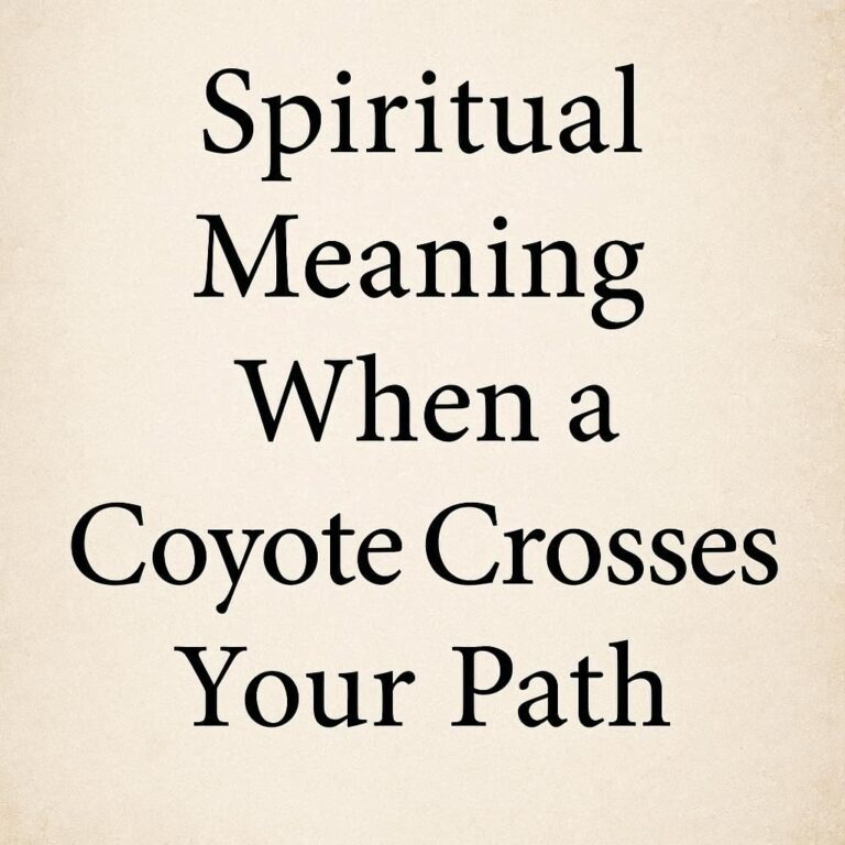 Spiritual Meaning When a Coyote Crosses Your Path