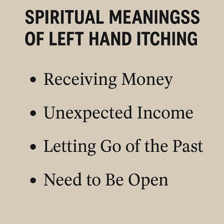 Spiritual Meanings of Left Hand Itching