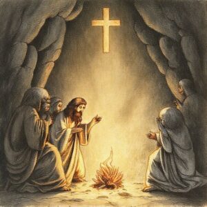 biblical drawing with profound meaning