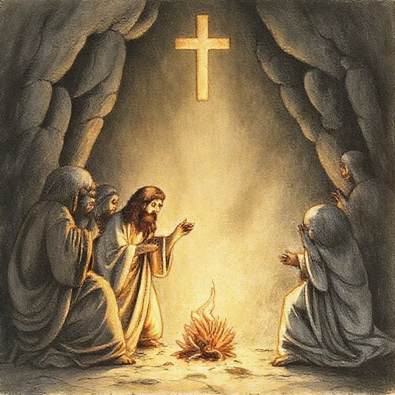 biblical drawing with profound meaning