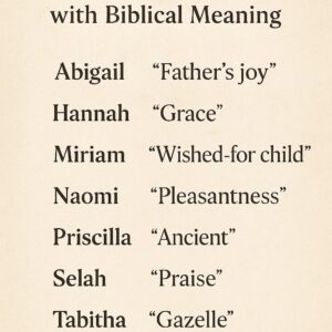 Pretty Girl Names with Biblical Meaning