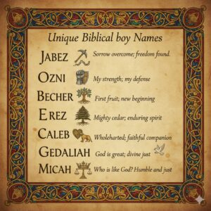 unique Biblical boy names with profound meanings