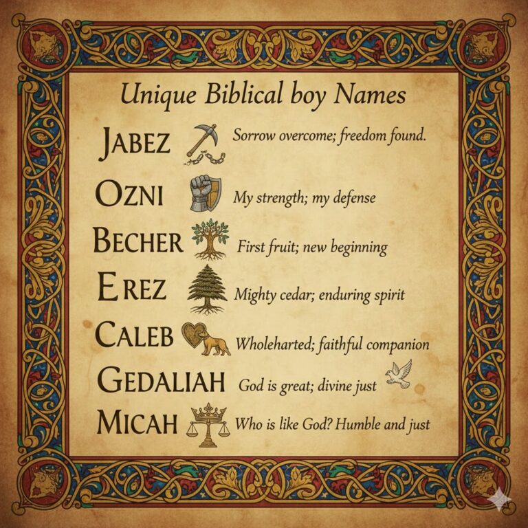 unique Biblical boy names with profound meanings