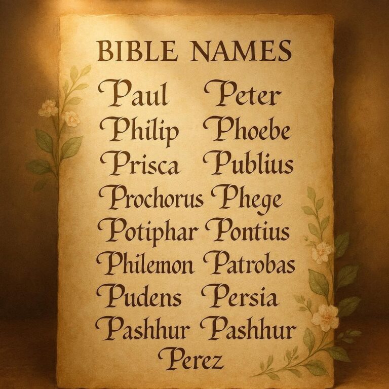 Bible Names That Start With P