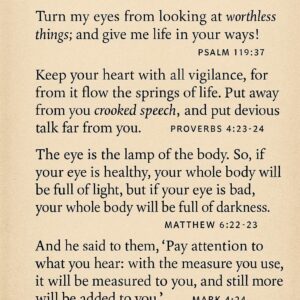 Bible Verses About Guarding Your Eyes And Ears