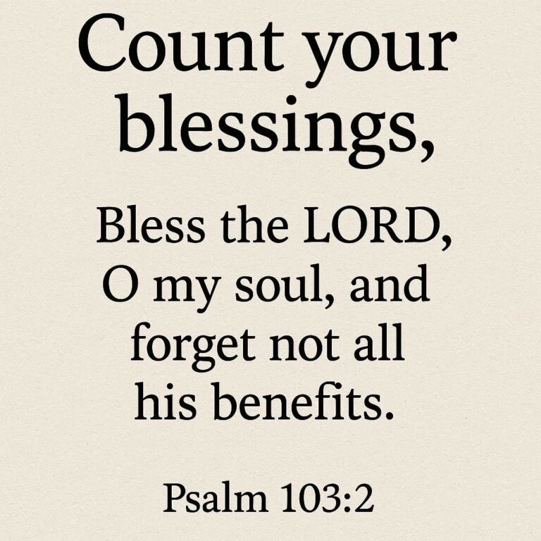 Count Your Blessings Bible Verse KJV