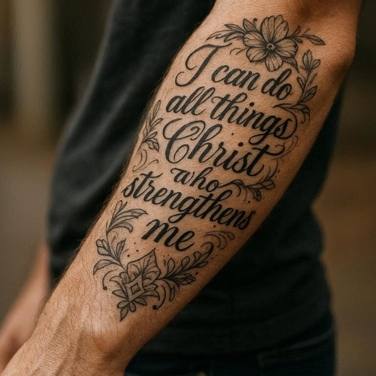 Forearm Tattoos For Men Bible Verse