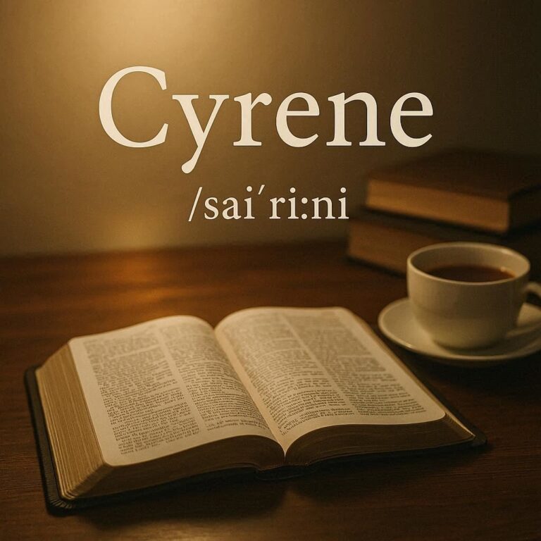 How To Pronounce Cyrene In The Bible
