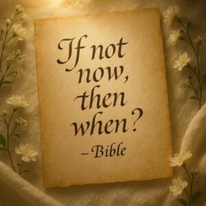 If Not Now Then When Bible Verse