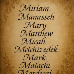 Names From The Bible That Start With M