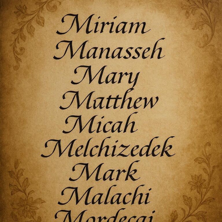 Names From The Bible That Start With M
