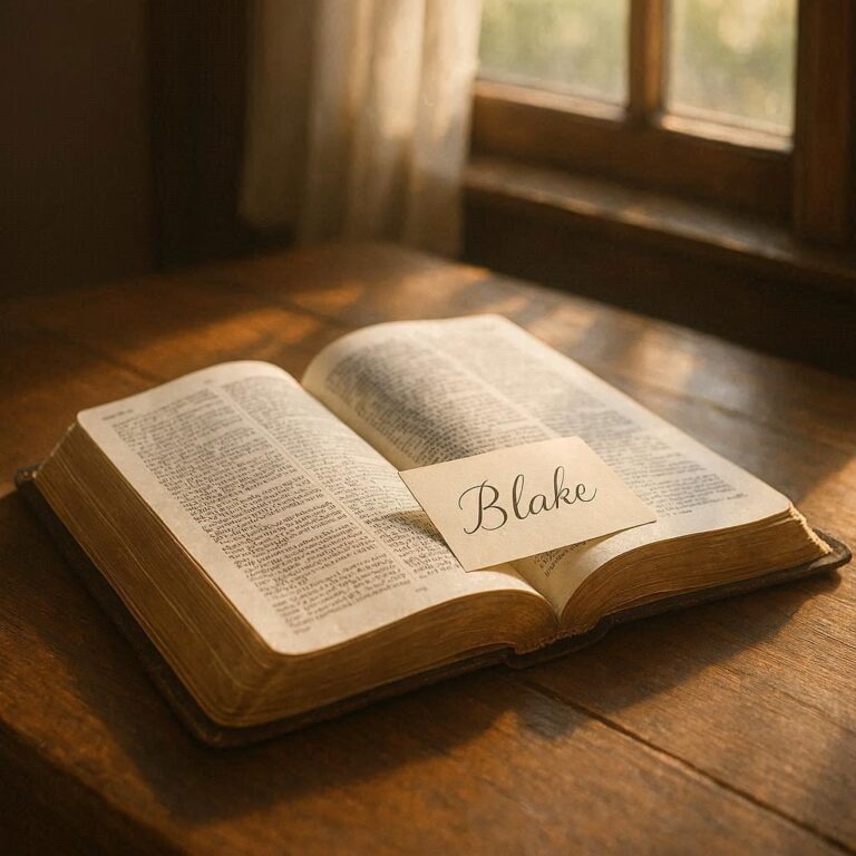 What Does Blake Mean In The Bible