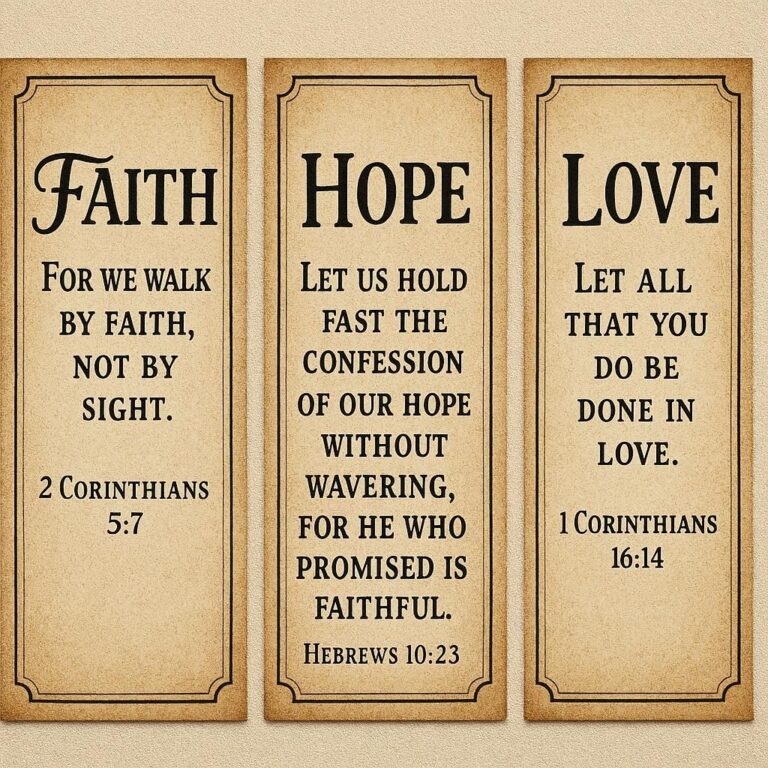 Biblical Verses on Faith Hope and Love
