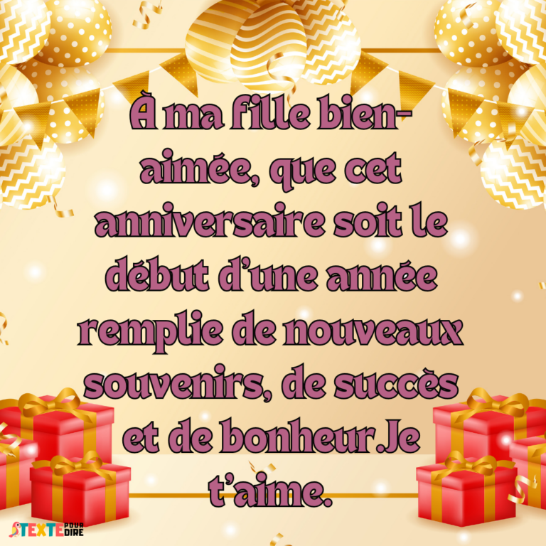 100 textes d’anniversaire pour ma fille