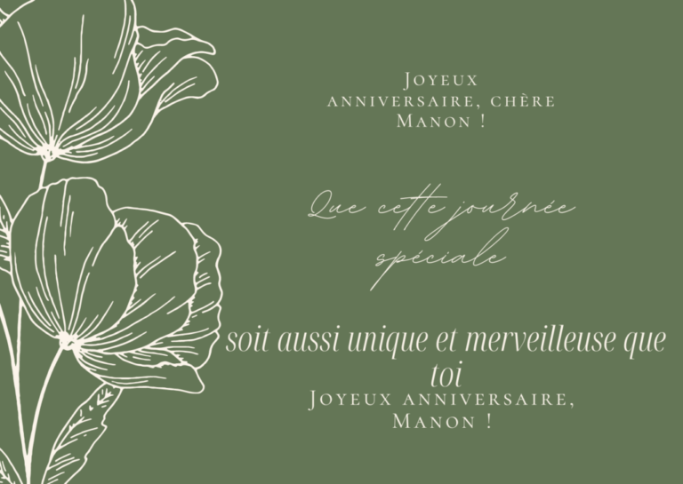 Merveilleux messages pour dire Joyeux Anniversaire Manon