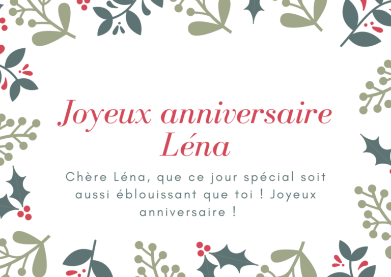 Joyeux anniversaire Léna