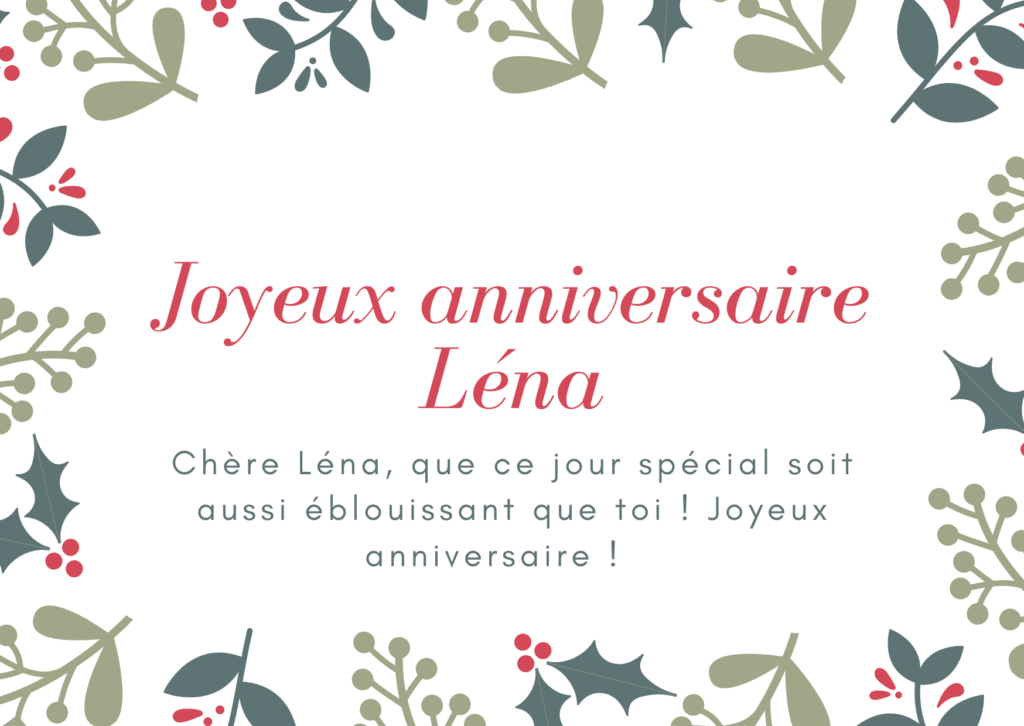 Joyeux anniversaire Léna