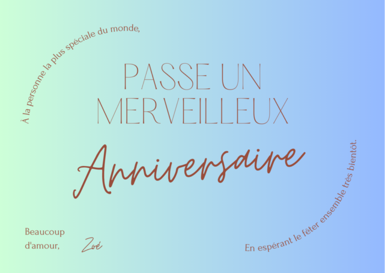Joyeux anniversaire Zoé