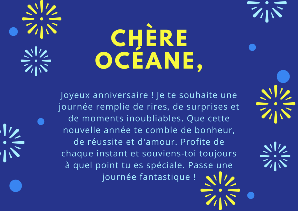 Les plus beaux textes pour dire joyeux anniversaire à Océane