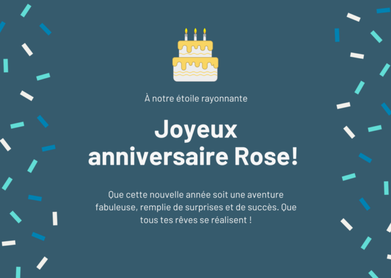 Meilleurs vœux et messages pour l’anniversaire de Rose