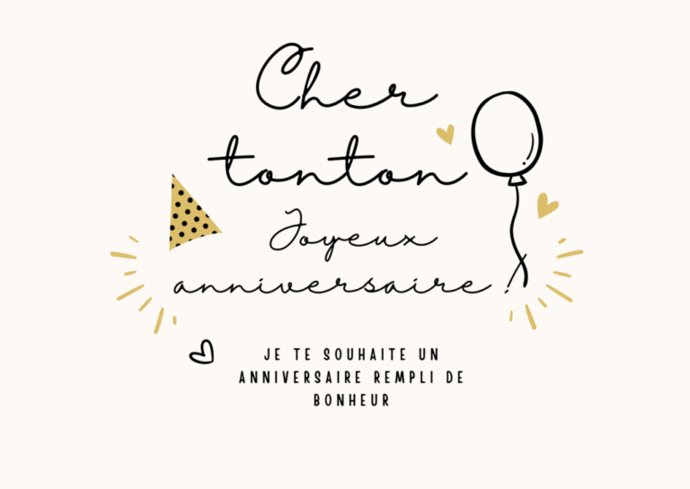 Meilleurs vœux pour l’anniversaire de tonton