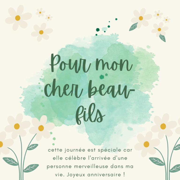 Messages et textes pour souhaiter un joyeux anniversaire à son beau-fils