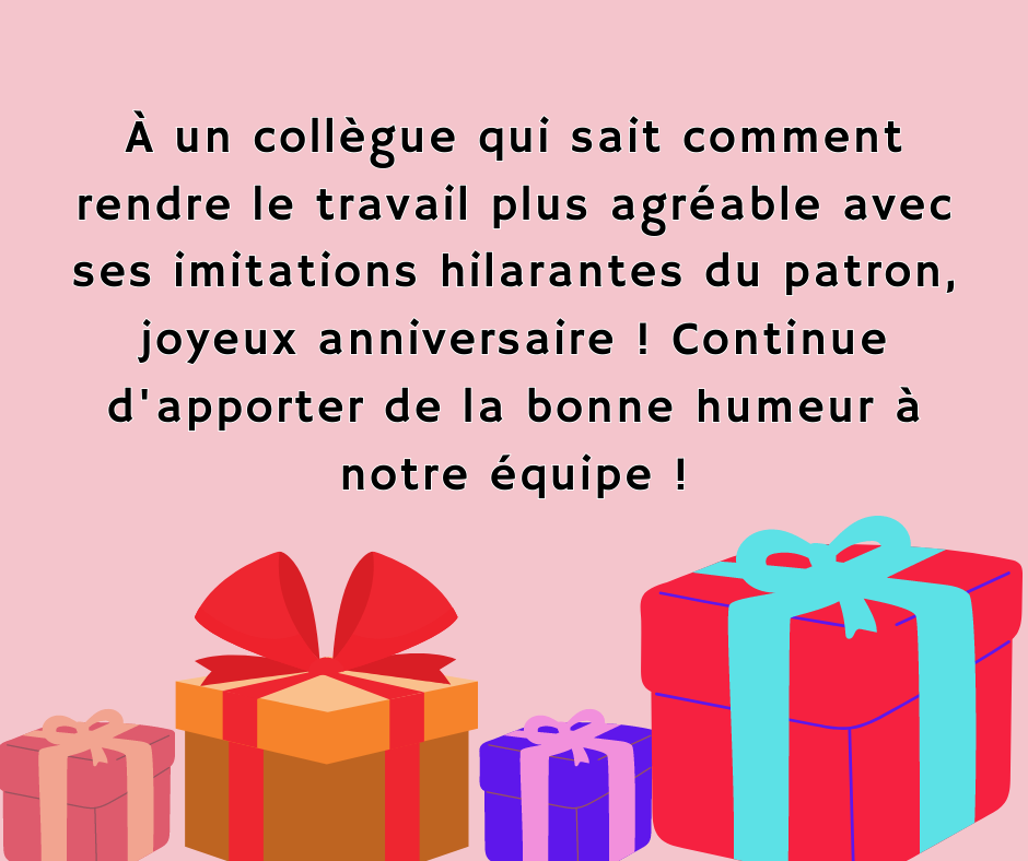 Textes uniques pour dire joyeux anniversaire à un collègue de travail