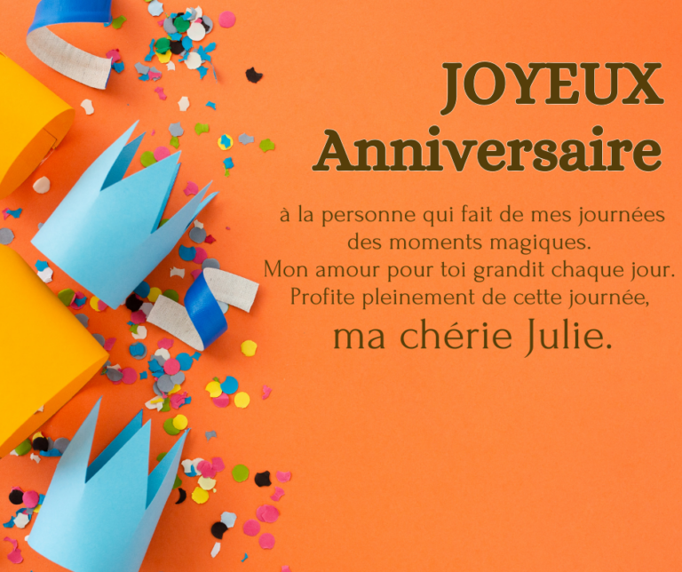 joyeux anniversaire Julie