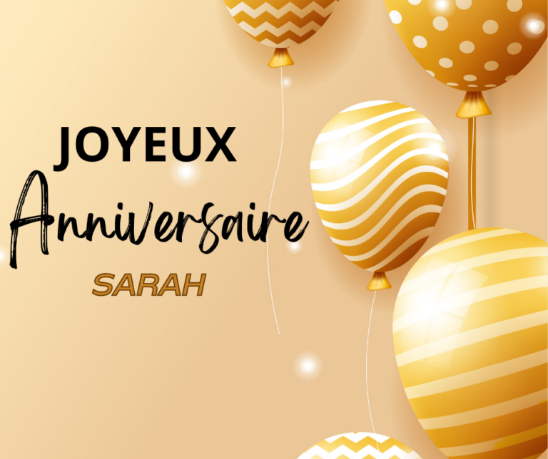 joyeux anniversaire Sarah