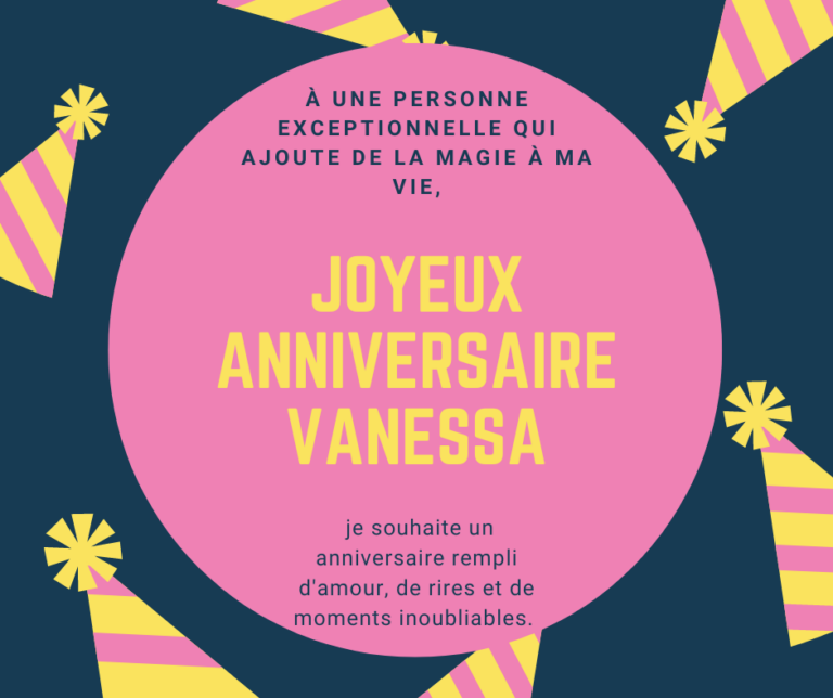 joyeux anniversaire Vanessa
