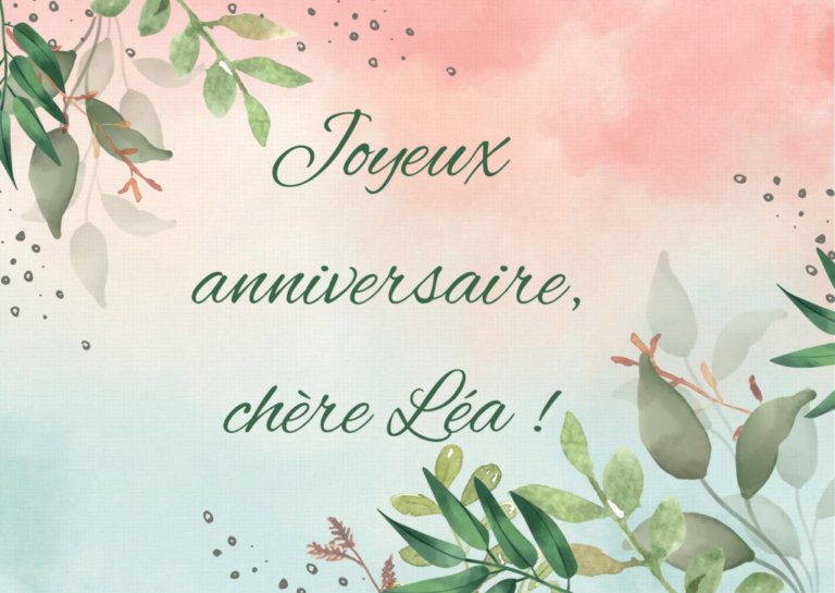 joyeux anniversaire à Léa
