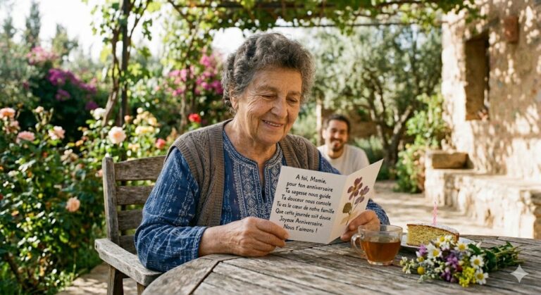 texte touchant pour souhaiter un Joyeux anniversaire à mamie