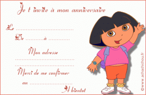 Carte d'Invitation à un Anniversaire Gratuite à Imprimer pour Enfant