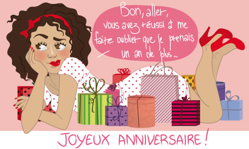 Joyeux anniversaire pour femme avec humour