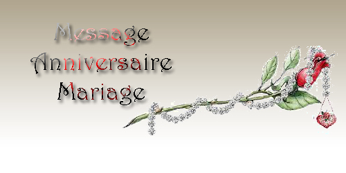 Message pour un anniversaire de mariage