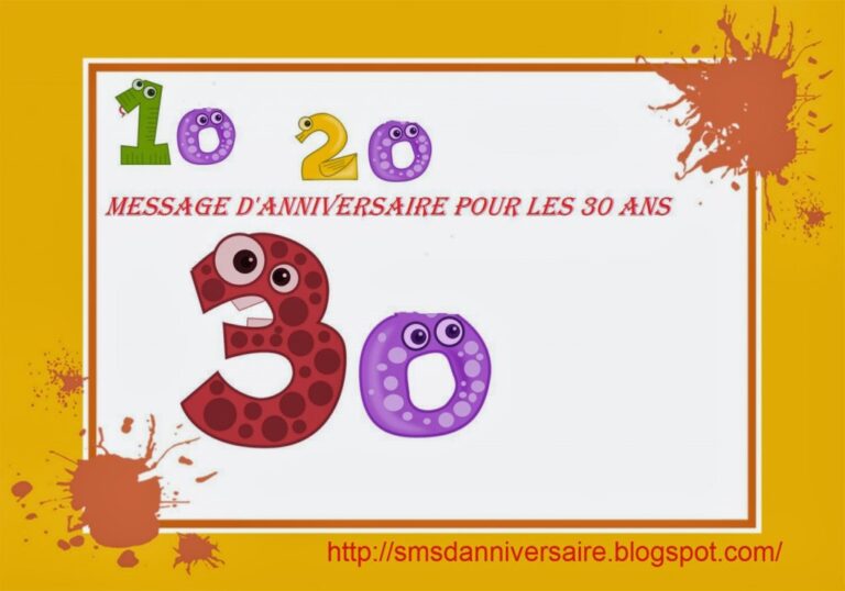 Texte d'anniversaire pou les 30 ans de mariage