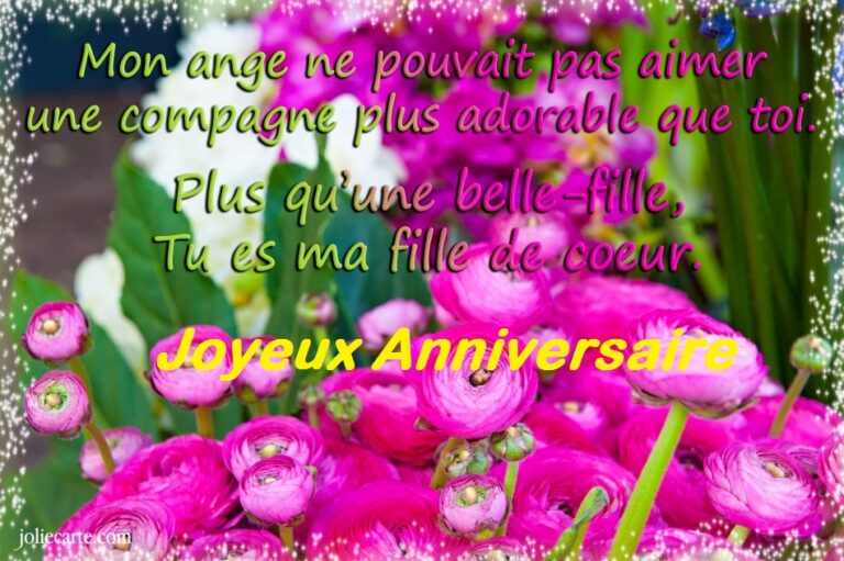 Texte d'anniversaire pour ma belle fille