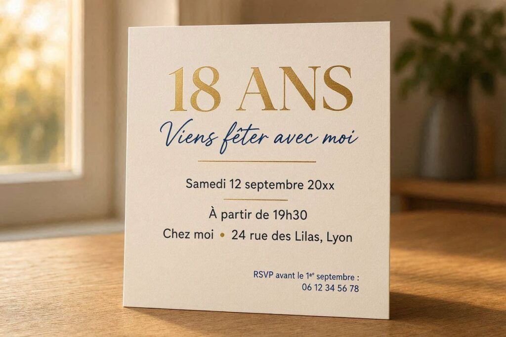 Texte d'invitation pour l'anniversaire de mes 18 ans