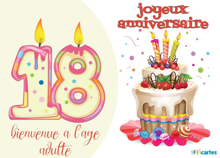 Texte joyeux anniversaire 18 ans
