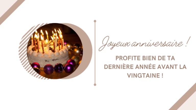 Texte joyeux anniversaire 19 ans