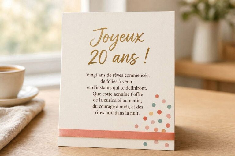 Texte original pour un anniversaire de 20 ans