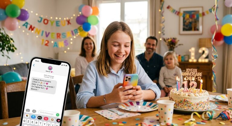 Textes et SMS joyeux anniversaire 12 ans