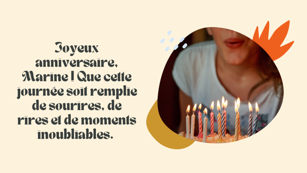 joyeux anniversaire à Marine