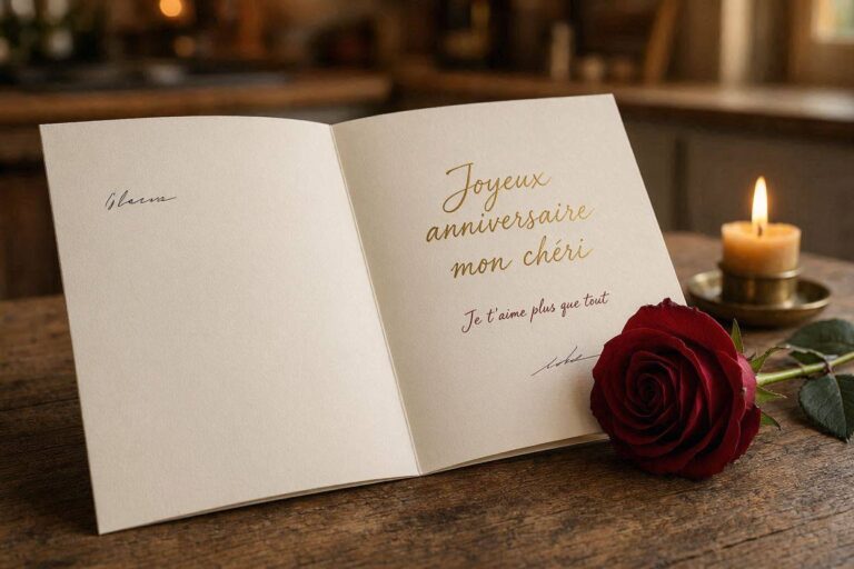texte romantique pour dire Joyeux anniversaire mon chéri