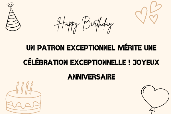 textes de joyeux anniversaire mon patron