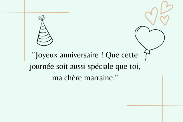 textes de joyeux anniversaire pour ma marraine