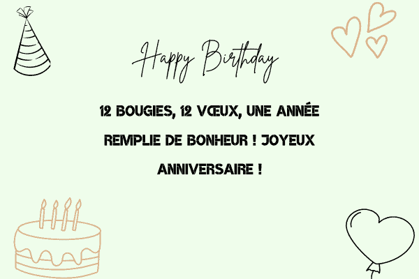 textes joyeux anniversaire 12 ans