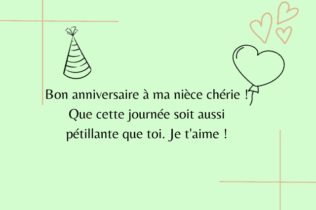 textes joyeux anniversaire pour ma nièce