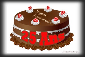 Exemple de texte d'anniversaire pour ses 25 ans